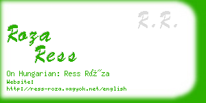 roza ress business card